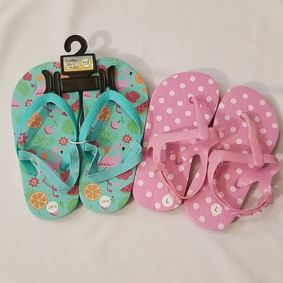 Other - Toddler Girl's Flip Flops Bundle of 2